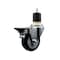 Service Caster 3.5'' Black Poly Swivel 1-7/8'' Expanding Stem Caster with Brake SCC-EX20S3514-PPUB-BLK-PLB-178 - alternate 1